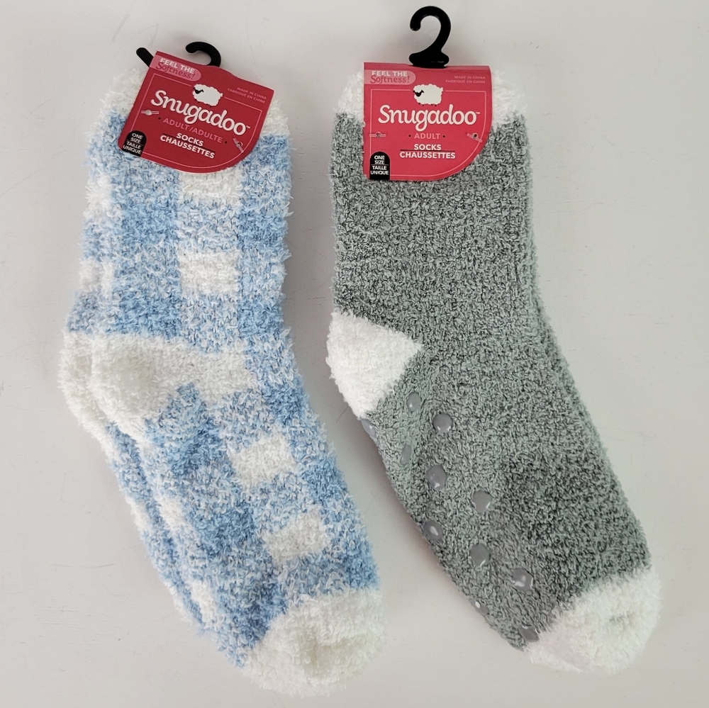 NWT SNUGADOO Fuzzy House Socks, 2 Pairs